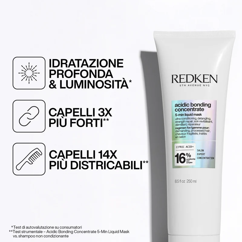Redken Acidic Bonding Concentrate 5-Min Liquid Mask 250ml – Maschera Liquida Riparatrice Rapida
