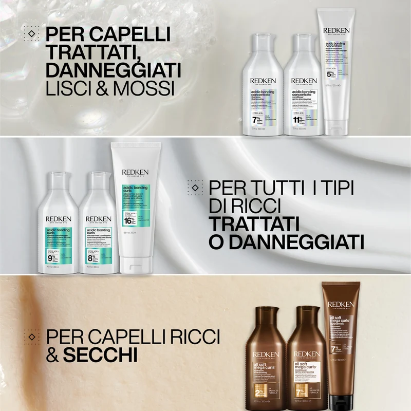 Redken Acidic Bonding Curls Shampoo 1000ml – Shampoo Fortificante per Capelli Ricci Danneggiati