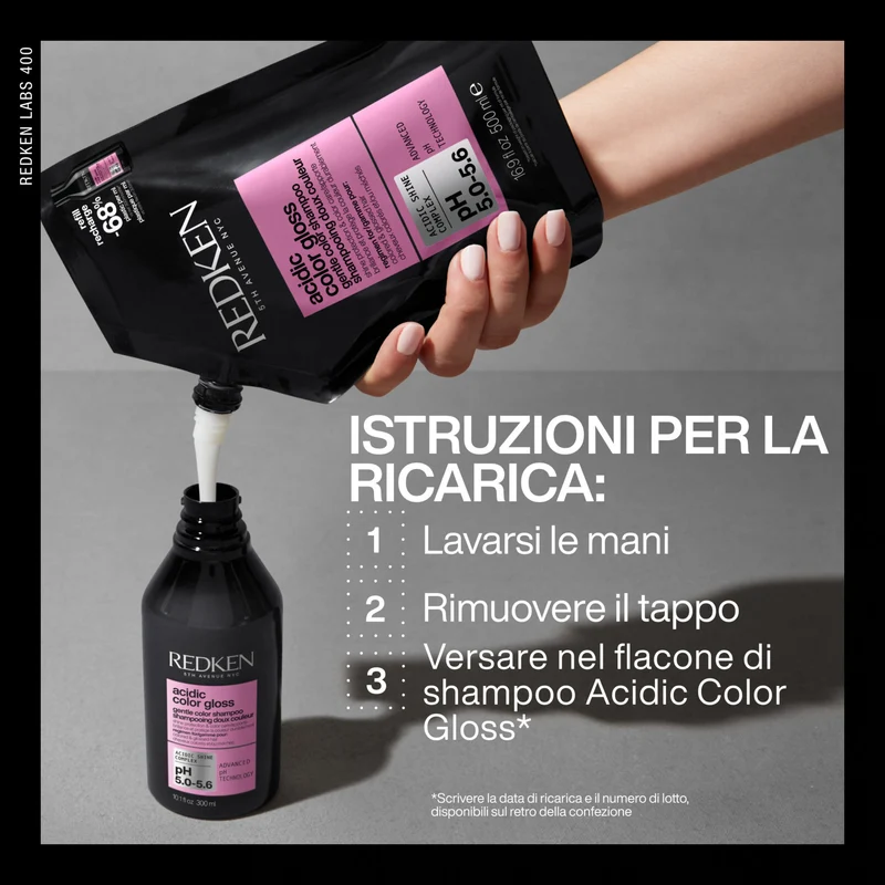 Redken Acidic Color Gloss Shampoo Ricarica 500ml – Refill Shampoo Capelli Colorati