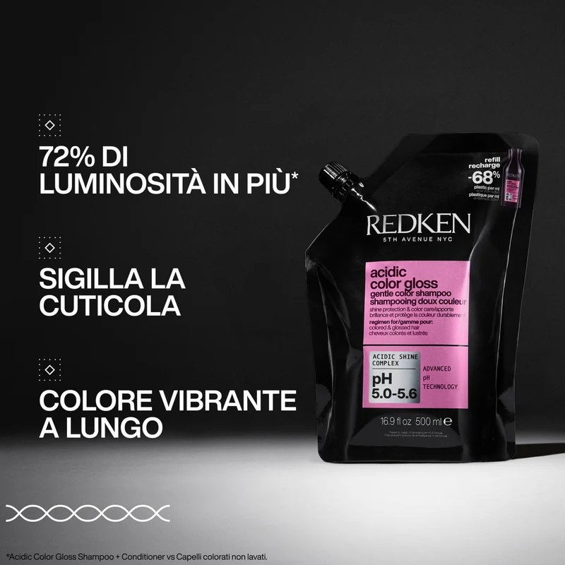 Redken Acidic Color Gloss Shampoo Ricarica 500ml – Refill Shampoo Capelli Colorati