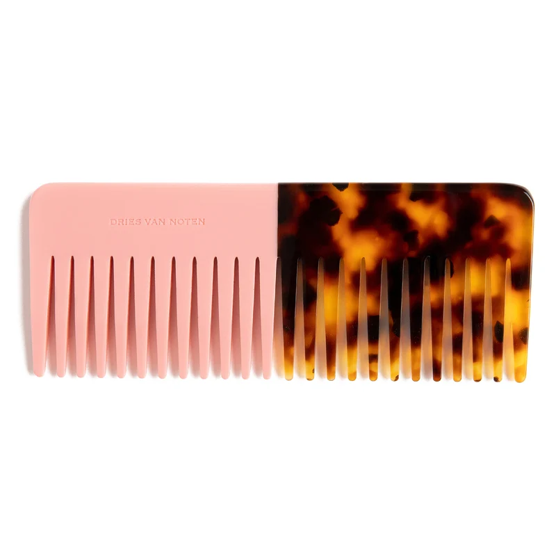 Pettine Bicolore Dvn Comb Stampa Tartaruga e Rosa