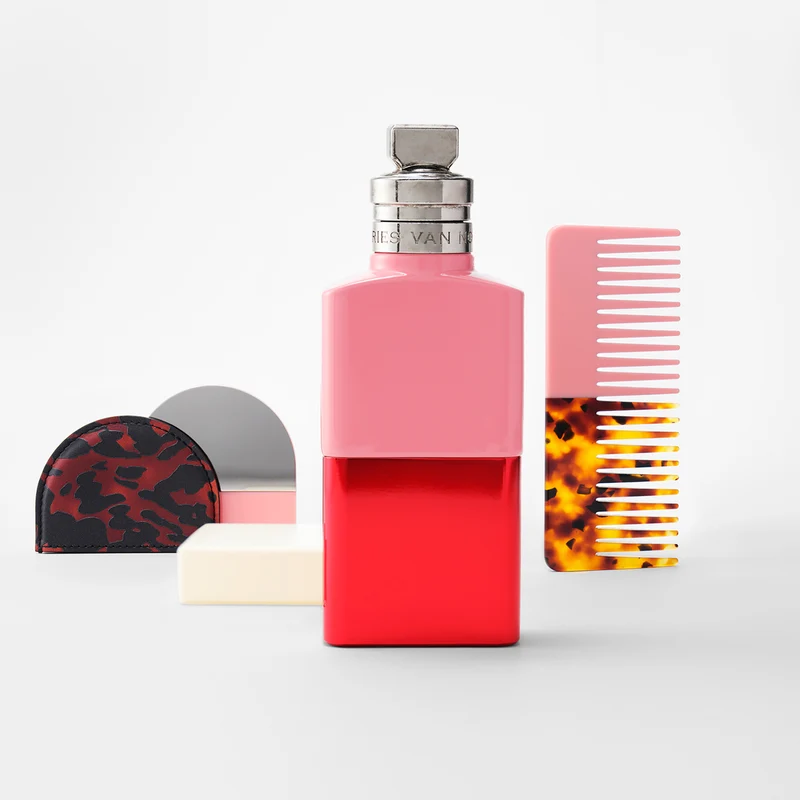 Pettine Bicolore Dvn Comb Stampa Tartaruga e Rosa
