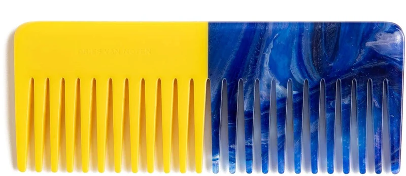 Pettine Bicolore Dvn Comb Marmo Blu e Giallo