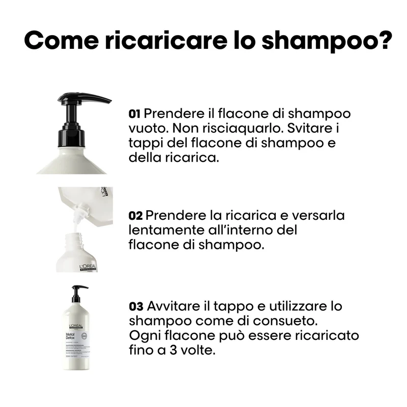 L'Oréal Professionnel Metal Detox Shampoo Ricarica 1000ml
