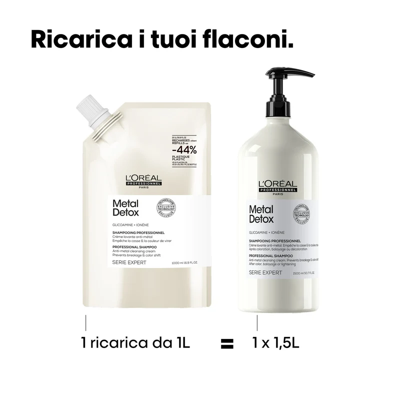 L'Oréal Professionnel Metal Detox Shampoo Ricarica 1000ml