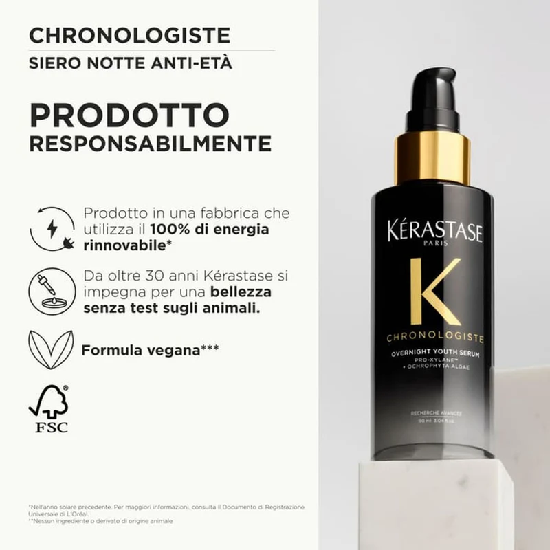 Kérastase Chronologiste Sérum Nuit 90ml – Siero Notte Rigenerante Anti-Età Capelli
