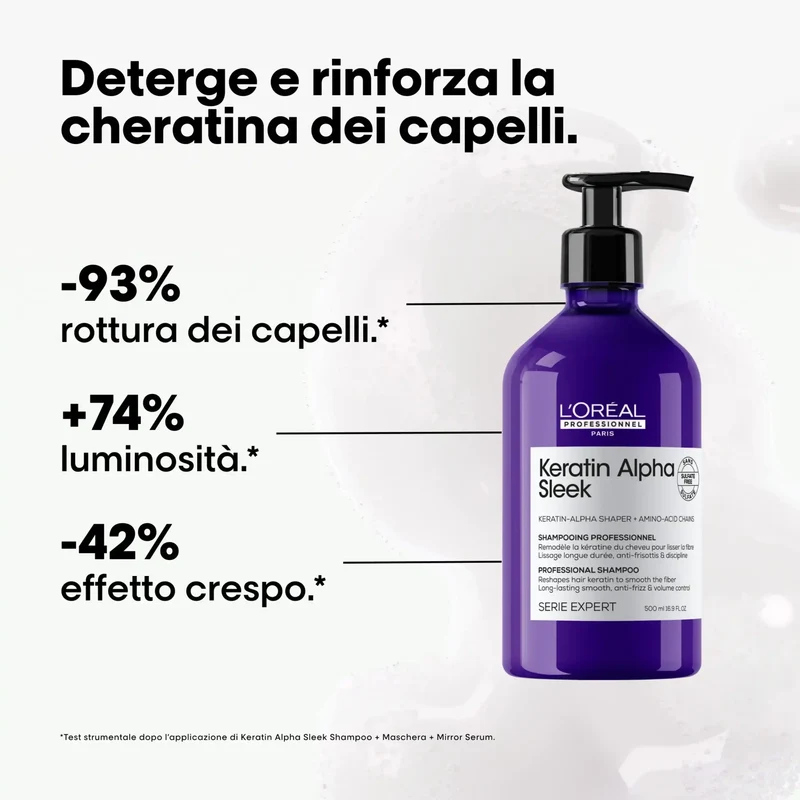 L'Oréal Professionnel Keratin Alpha Sleek Shampoo 500ml