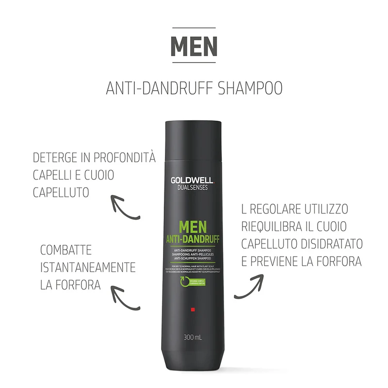 Goldwell Dualsenses Men Anti-Dandruff Shampoo 300ml - shampoo antiforfora