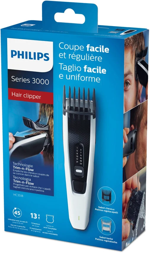 Philips HAIRCLIPPER Series 3000 Regolacapelli con lame in acciaio inossidabile