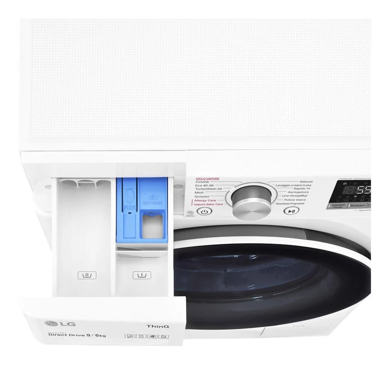 LG F4DV509H0E Lavasciuga Intelligente AIDD 9/6kg Vapore TurboWash 1400 Giri/min Carica frontale Classe E
