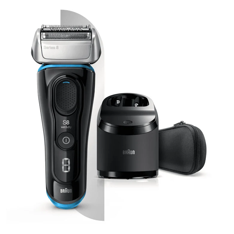 Braun Series 8 8365cc Rasoio Barba Elettrico, Stazione Di Pulizia Clean&Charge, Nero