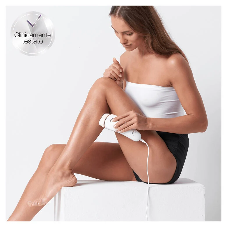 Braun Silk-expert Pro 5 PL5014 Epilatore Luce Pulsata, Bianco/Oro, Corpo E Viso Con Rasoio Venus Smooth E Custodia Esclusiva