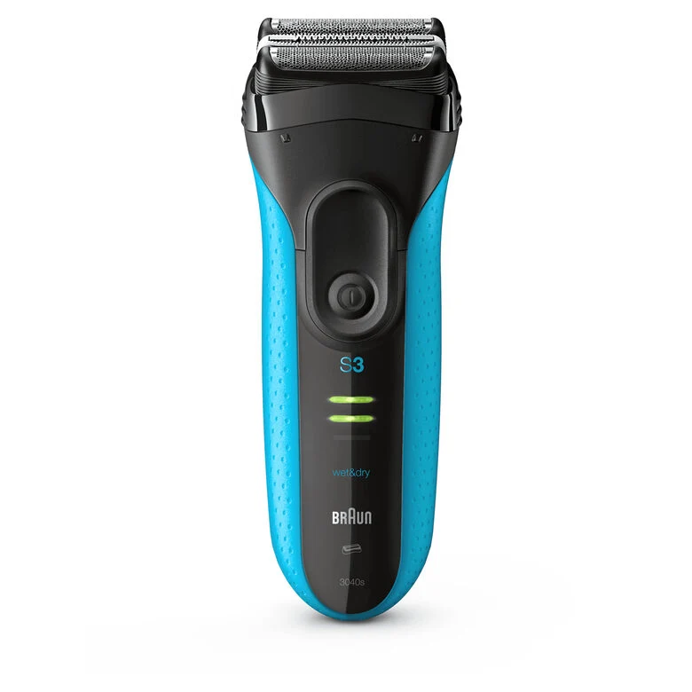 Braun Series 3 ProSkin 3040s Rasoio Barba Elettrico, Nero/Blu