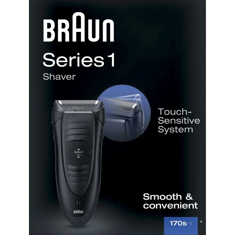 Braun Series 1 170 s-1 Rasoio elettrico a lamina Nero
