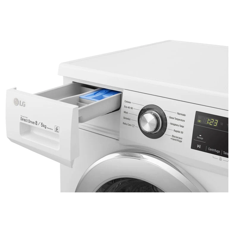 LG F4J3TM5WE Lavasciuga 8/5kg 1400 Giri/min Carica frontale Classe E