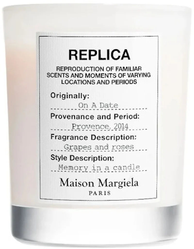 Replica on a Date Candle Candela Profumata