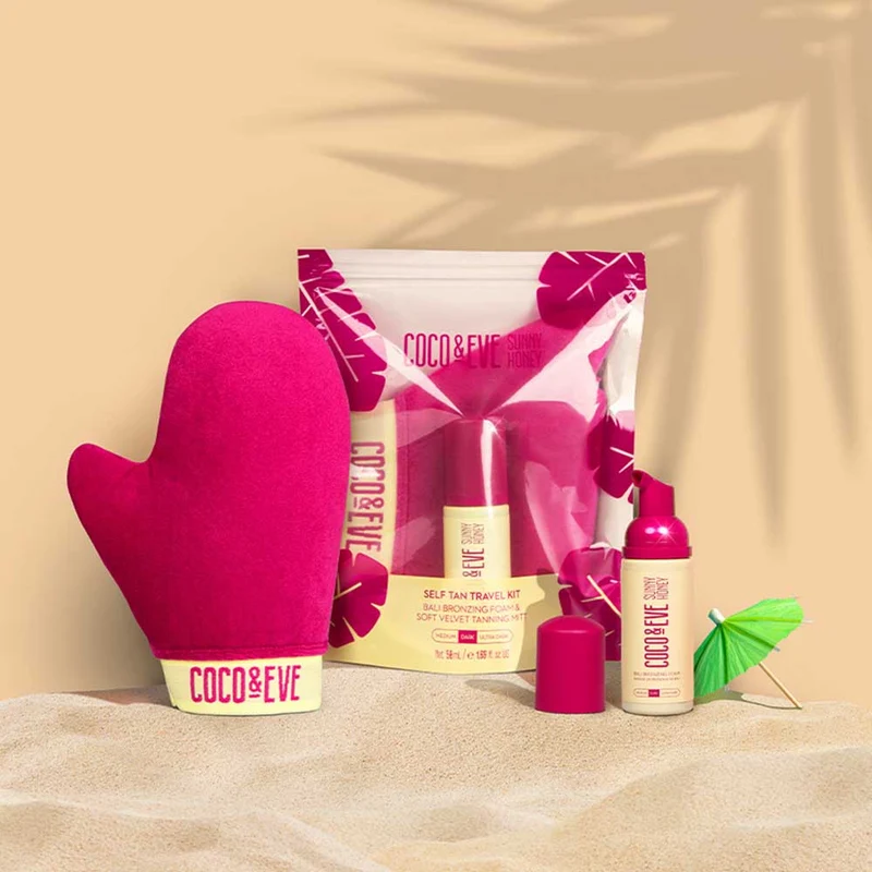 Self Tan Travel Kit Medium shade foam + Tan mitt 50ml