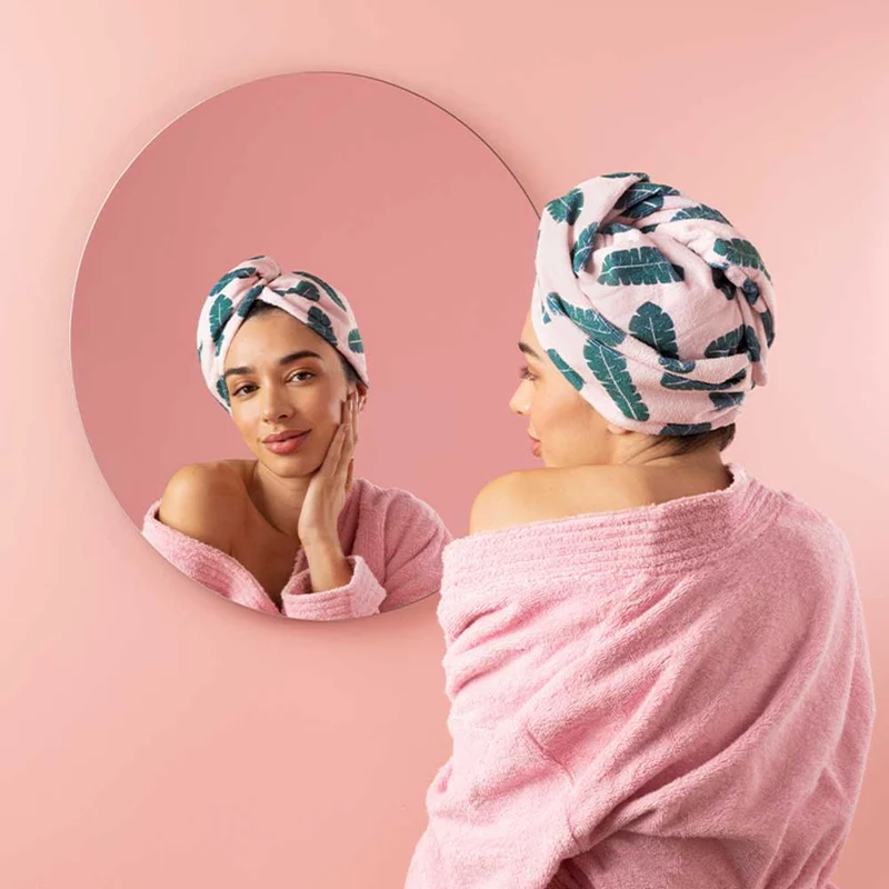 Microfibre Towel Wrap 1.0 (Leaf Print)