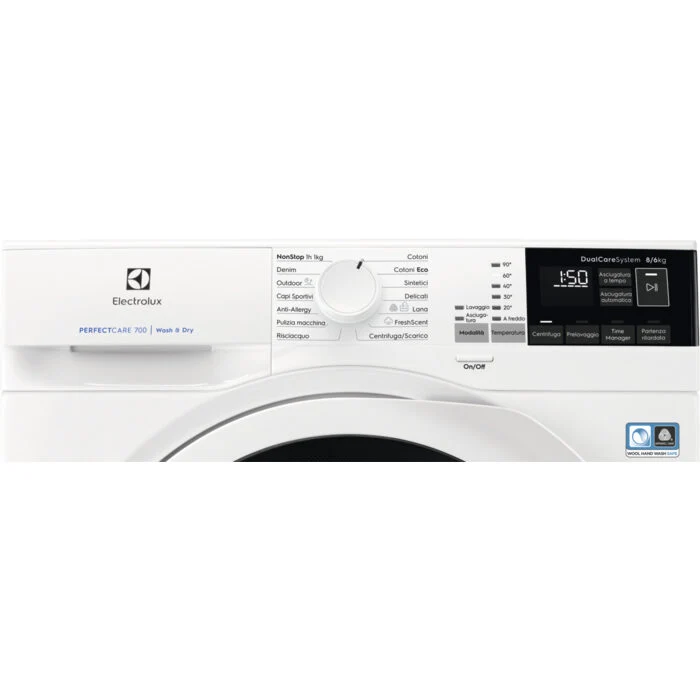 Electrolux PerfectCare 700 lavasciuga Libera installazione Caricamento frontale Bianco E