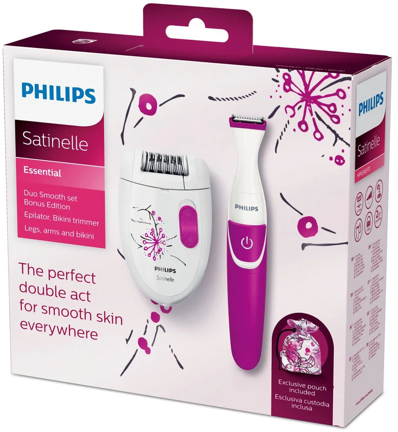 Philips Satinelle Essential Epilatore, rifinitore zona bikini HP6548/01