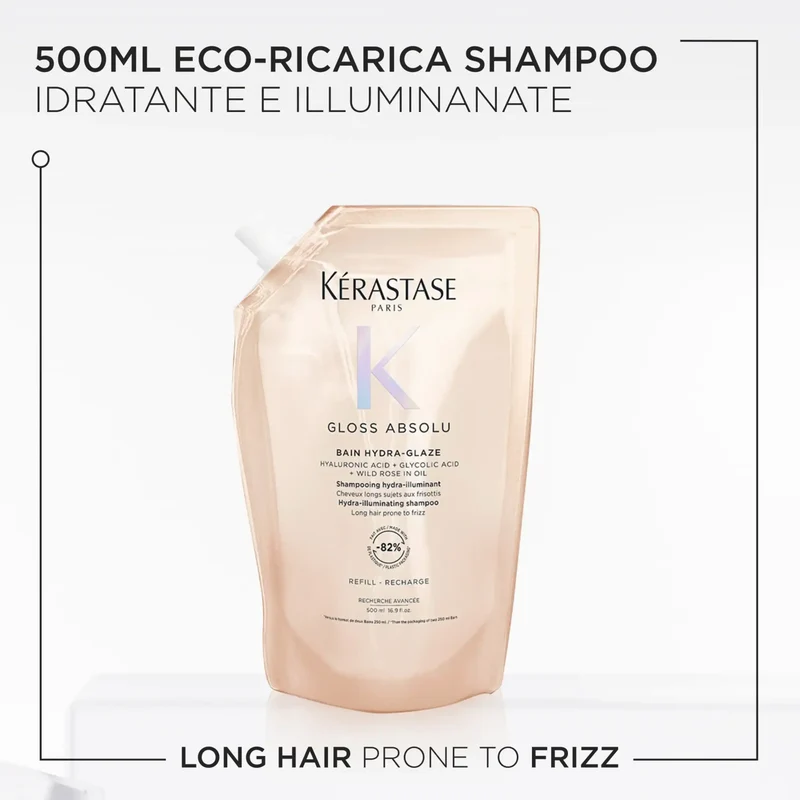 Kérastase Shampoo Gloss Absolu Bain Hydra-Glaze Eco-Ricarica 500 ml – Anticrespo