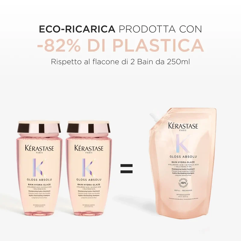 Kérastase Shampoo Gloss Absolu Bain Hydra-Glaze Eco-Ricarica 500 ml – Anticrespo