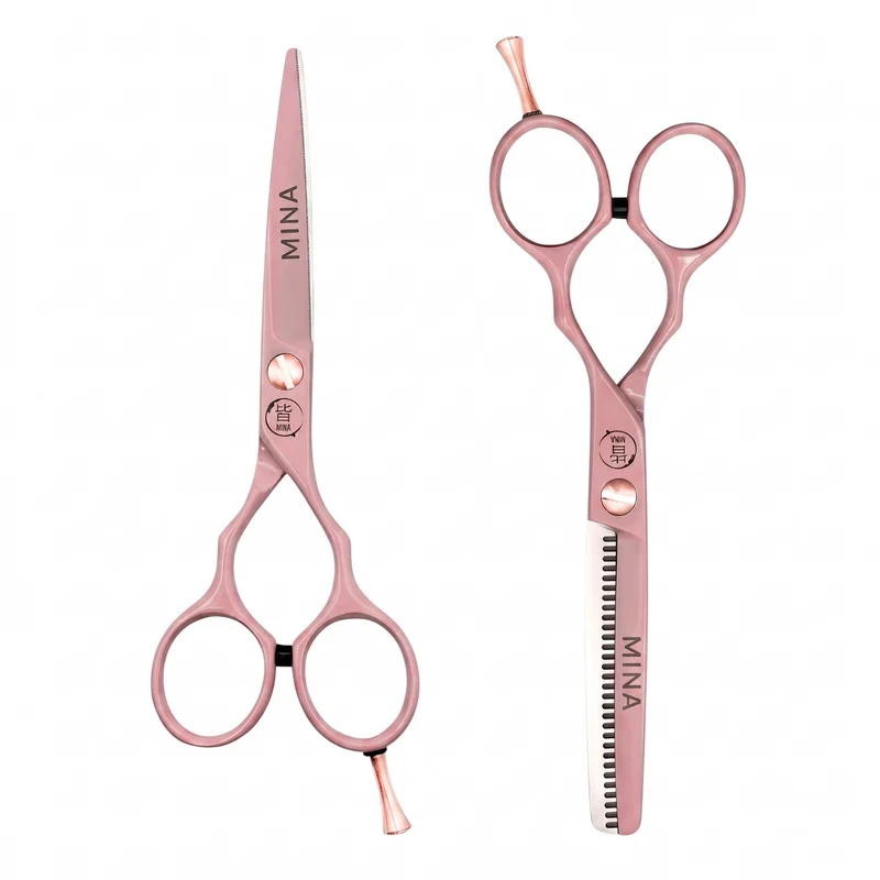 Set di forbici professionali Mina Classic Pastel Pink