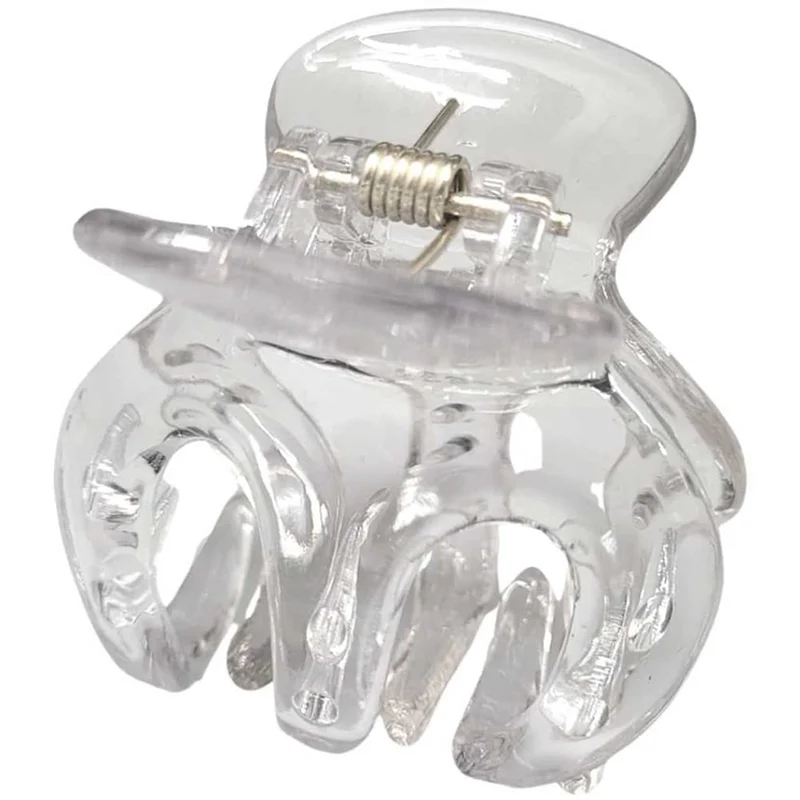 Gleaming Crane Clawed Hair Clip - Glossy Clear