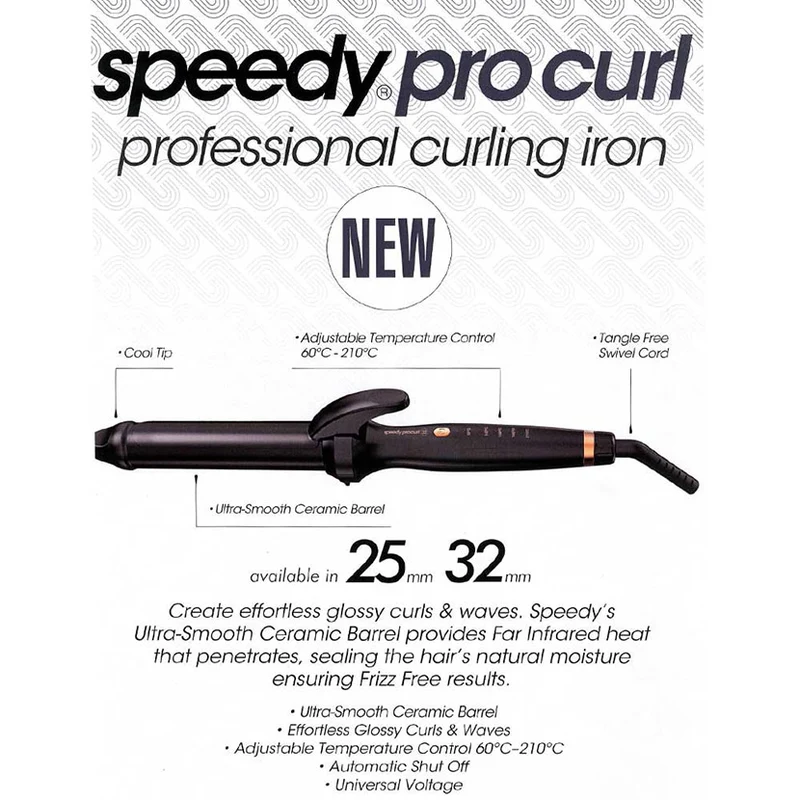 Procurl Curling Tong With Bonus Hi Lift Bounce Tube Curl Creme