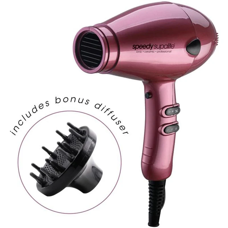 Supalite Dryer With Bonus Hi Lift Thermal Spray Heat Protector 250ml - Purple