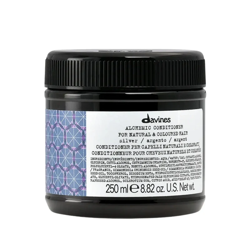 Davines Alchemic Conditioner Argento 250ml – Balsamo Antigiallo per Capelli Biondi Platino e Grigi