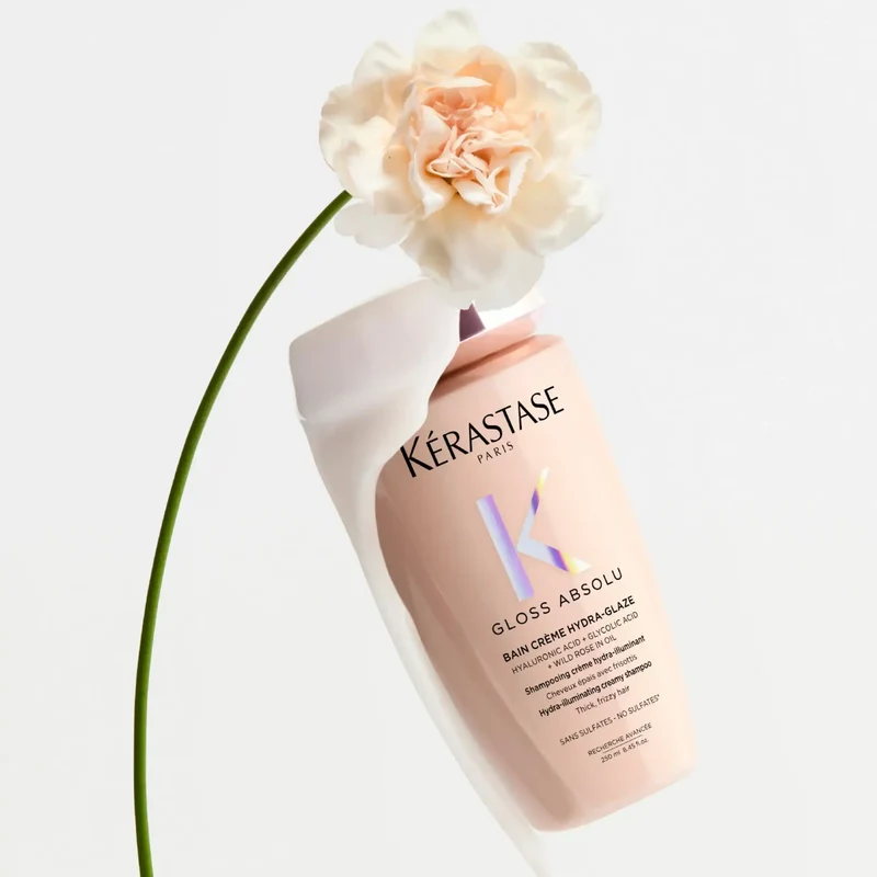 Kérastase Gloss Absolu Bain Crème Hydra Glaze 250 ml – Shampoo Anticrespo Effetto Gloss Capelli Spessi