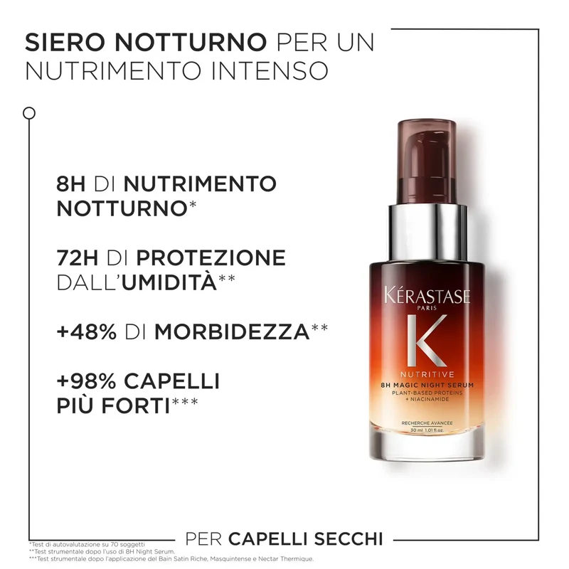 Kérastase Nutritive 8H Magic Night Serum 30 ml – Siero Notturno Nutriente Capelli Secchi
