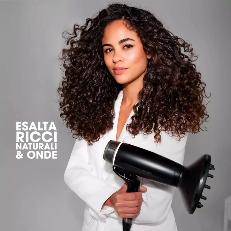 Diffusore Professionale ghd Speed per Capelli Ricci – Definizione Ricci Anti Crespo