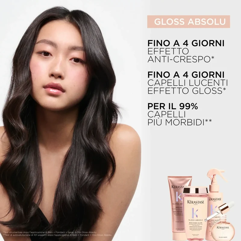 Kérastase Gloss Absolu Anti-Frizz Glaze Milk 45 ml – Spray Termoprotettore Anti-Crespo Effetto Gloss