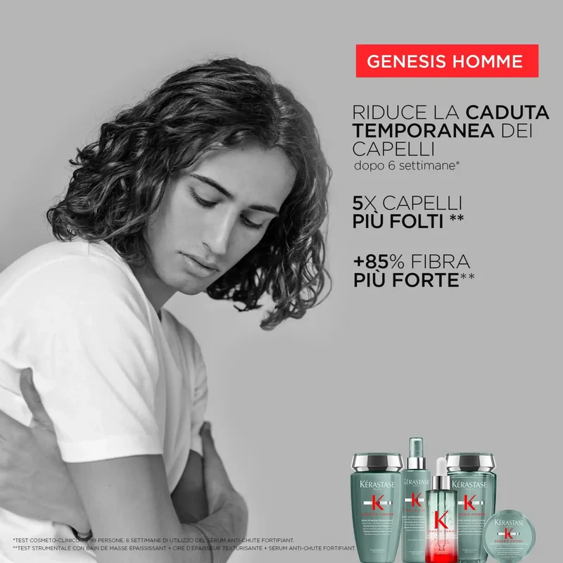 Kérastase Genesis Homme Spray de Force Épaississant 150 ml – Spray Ispessente Uomo per Capelli Sottili e Diradati