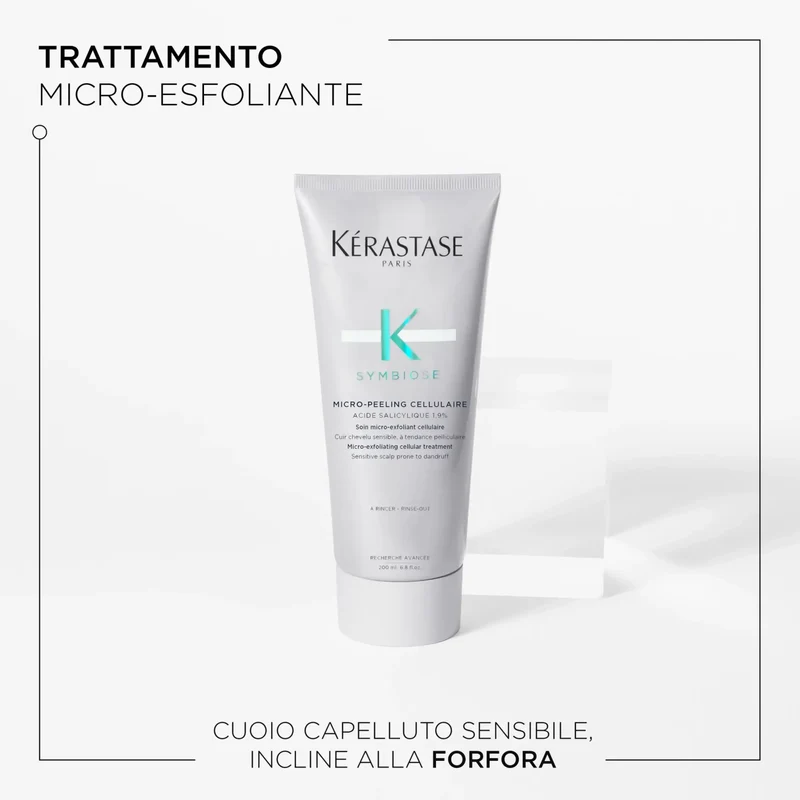 Kérastase Symbiose Micro-Peeling Cellulaire 200 ml – Trattamento Scrub Esfoliante Antiforfora per Cuoio Capelluto Sensibile