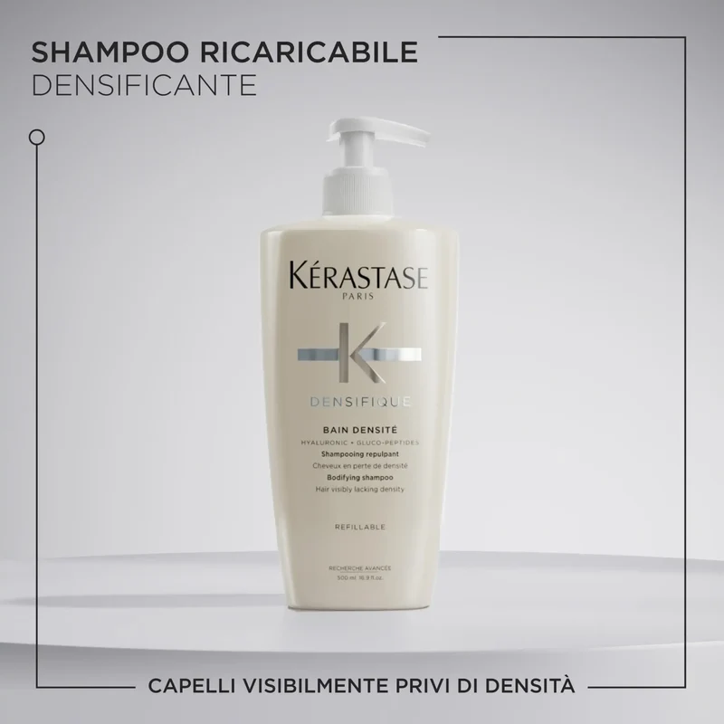 Kérastase Densifique Bain Densité 500 ml – Shampoo RIcaricabile Volumizzante per Capelli Sottili