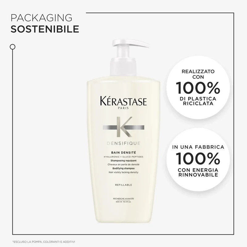 Kérastase Densifique Bain Densité 500 ml – Shampoo RIcaricabile Volumizzante per Capelli Sottili