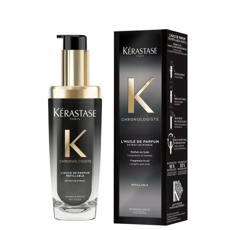 Kérastase Chronologiste L'Huile De Parfum Ricaricabile 75 ml – Olio Profumato Rivitalizzante per Capelli