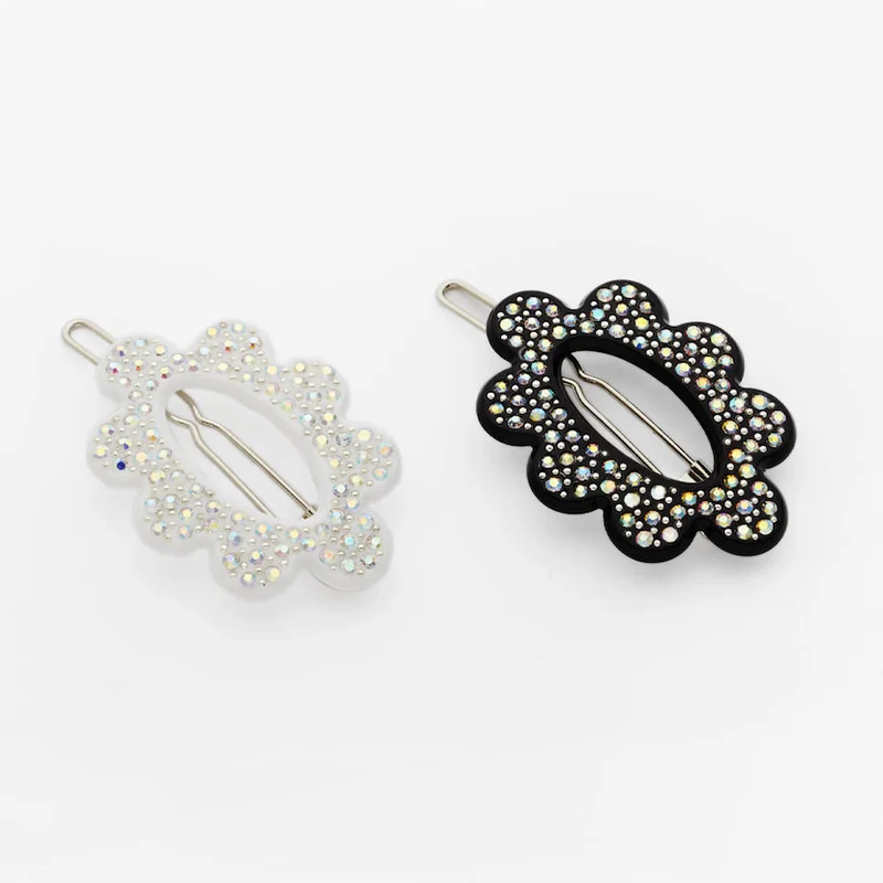 Delilah Clips White/Black