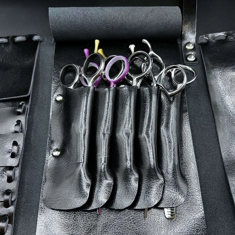 Portafoglio con lacci in pelle Juntetsu Heritage: protegge 4 forbici