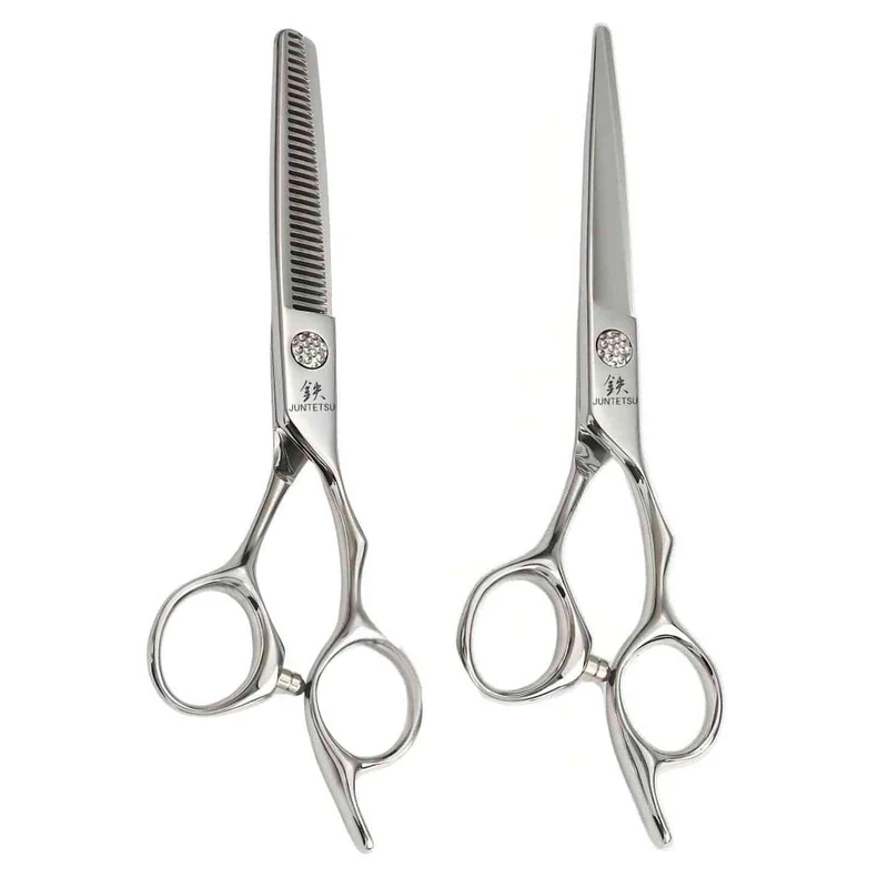 Set di forbici professionali offset Juntetsu Crystal Elite