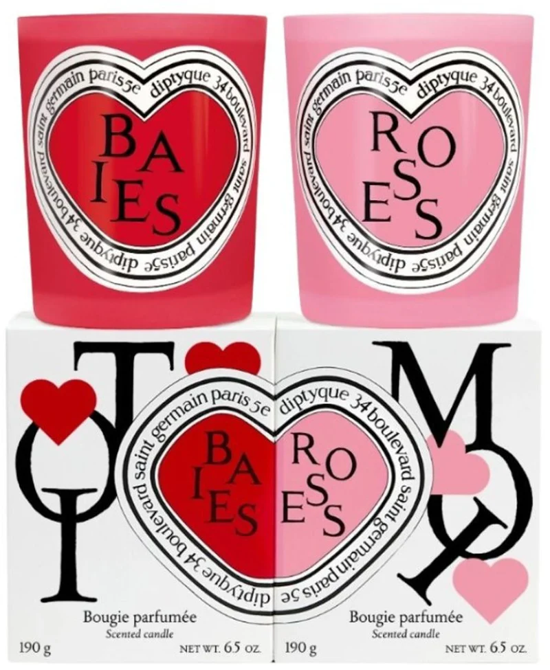Duo Candele San Valentino Baies e Roses Duo Candele Profumate