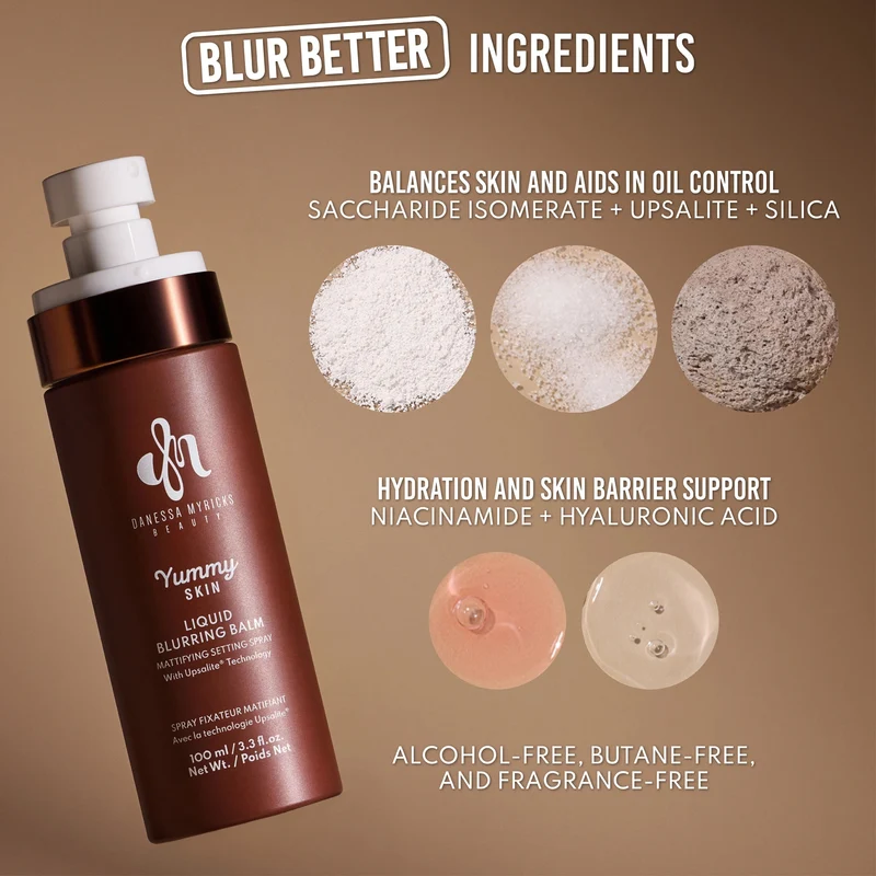 Yummy Skin Liquid Blurring Balm Setting Spray Cipria Spray Fissante
