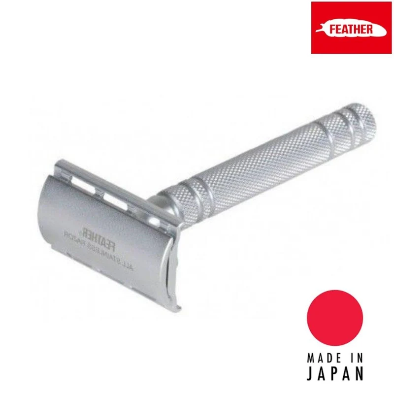 Rasoio di sicurezza AS-D2 in acciaio inossidabile: rasoio di sicurezza FEATHER Japan