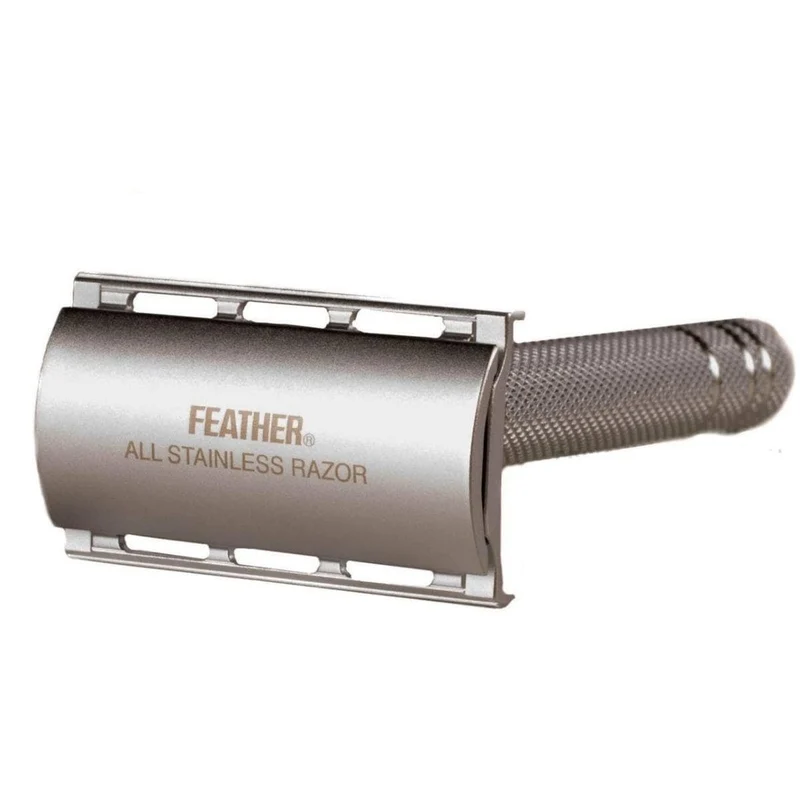 Rasoio di sicurezza AS-D2 in acciaio inossidabile: rasoio di sicurezza FEATHER Japan