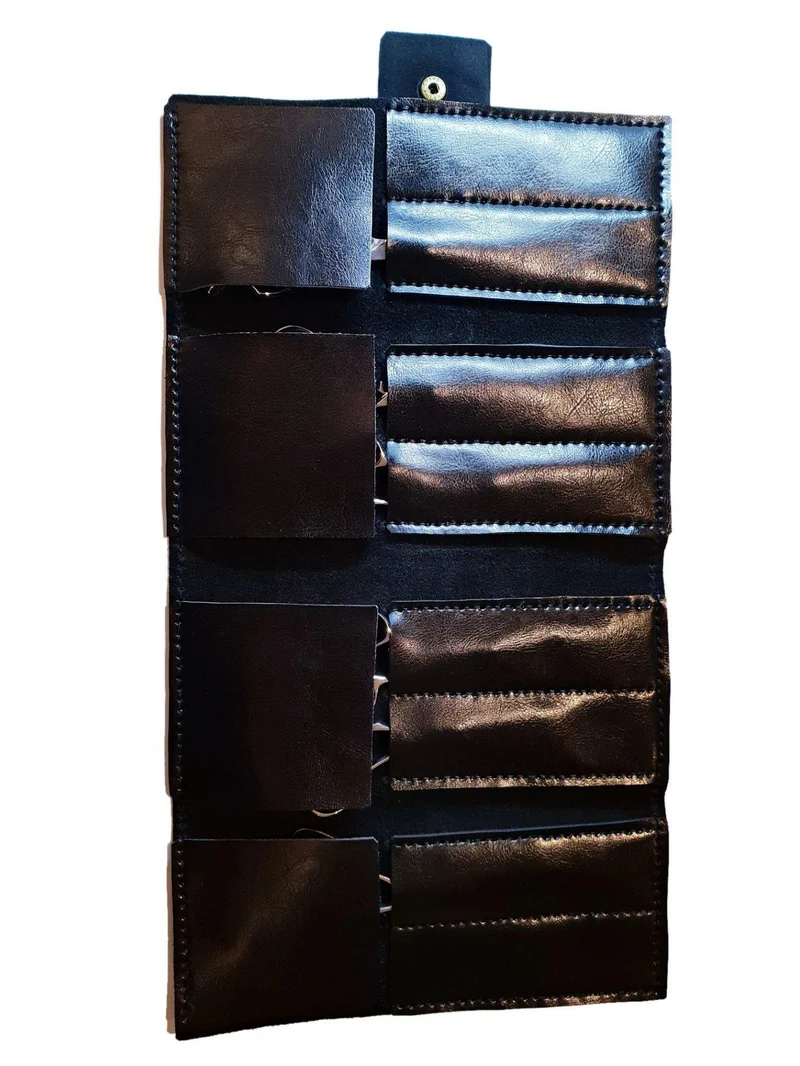 Portafoglio a forbice nero premium: Portafoglio a forbice arrotolabile in 8 pezzi