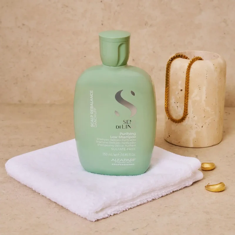 Alfaparf Semi Di Lino Scalp Rebalance Purifying Low Shampoo 250ml - Anti-Forfora per Forfora Secca o Grassa