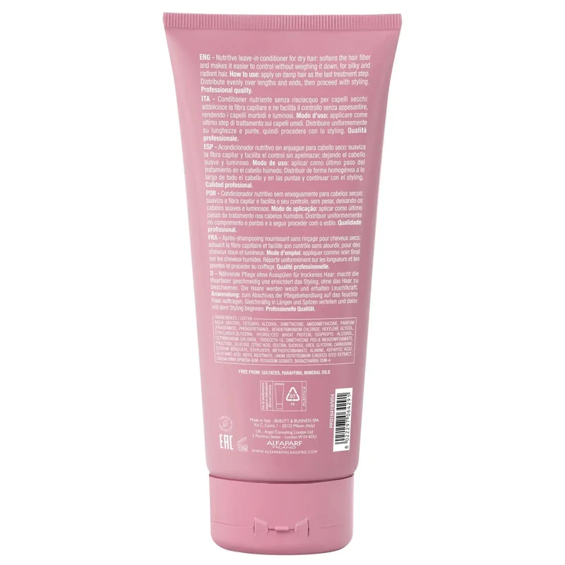 Alfaparf Semi di Lino Nutritive Leave-in Conditioner 200ml - Balsamo Senza Risciacquo per Capelli Secchi